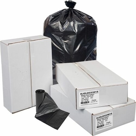 Genuine Joe Everyday Genuine Joe Can Liners, 33 Gal, 1.1 mil, 33inx39in, Black, 100PK EJOLD333915